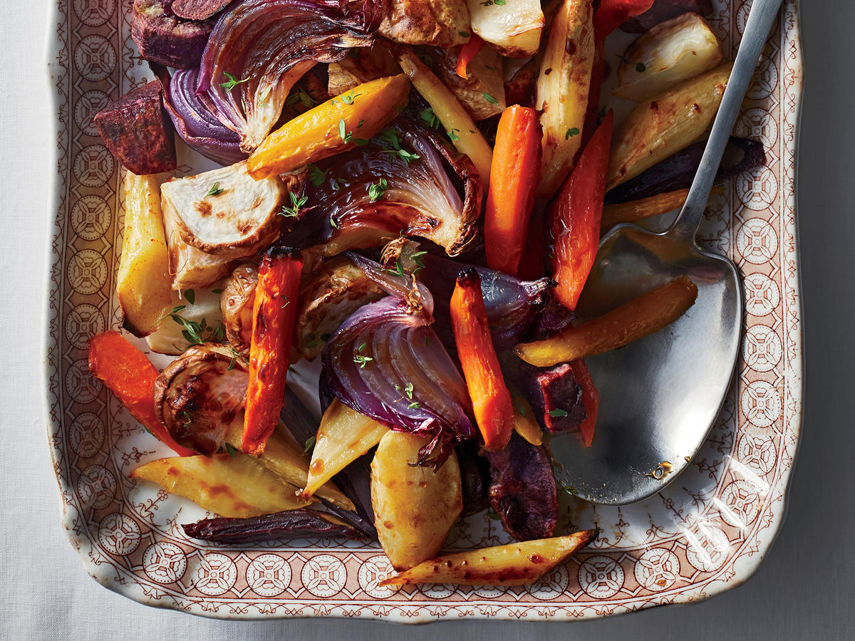 Roasted Vegetables With Balsamic Glaze
 Roasted Root Ve ables With Balsamic Maple Glaze Recipe
