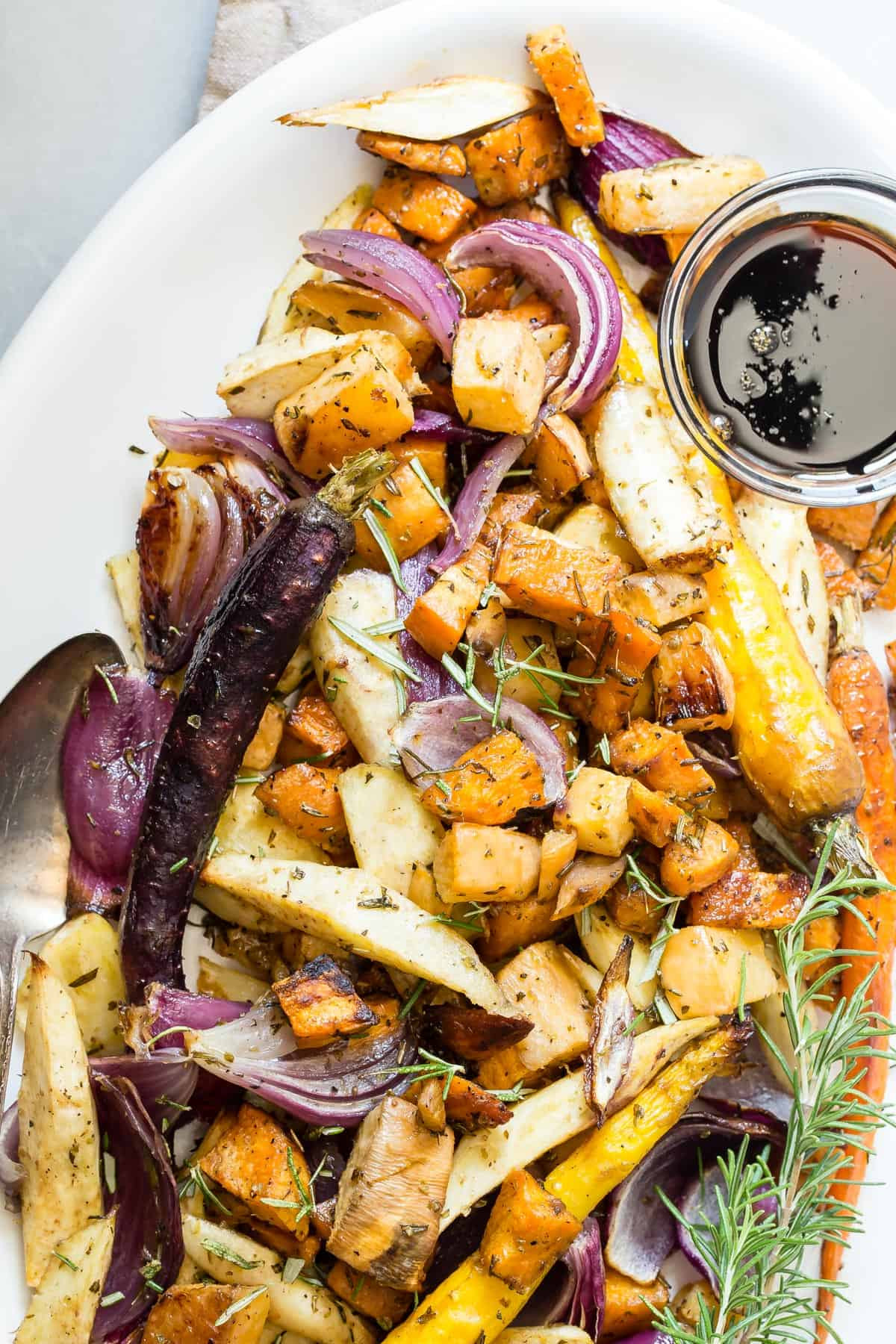 Roasted Vegetables With Balsamic Glaze
 roasted root ve ables with balsamic glaze