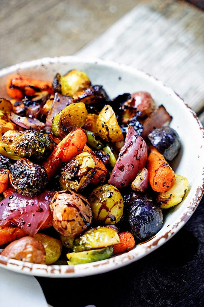 Roasted Vegetables With Balsamic Glaze
 Easy Roasted Ve ables with Honey and Balsamic Syrup