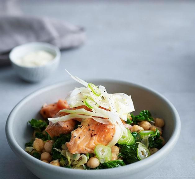 Roasted Winter Vegetables Jamie Oliver
 Roast ocean trout with kale fennel and chickpeas recipe
