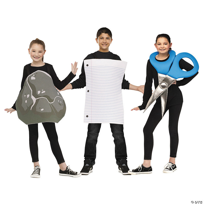 Rock Costume DIY
 Kid s Rock Paper Scissors Group Costumes