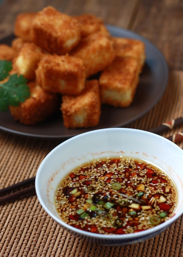 Sauces For Fried Tofu
 Fried Tofu with Sesame Soy Dipping Sauce