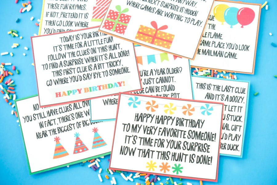 Scavenger Hunt Birthday Party Ideas
 A Super Fun Birthday Scavenger Hunt Free Printable