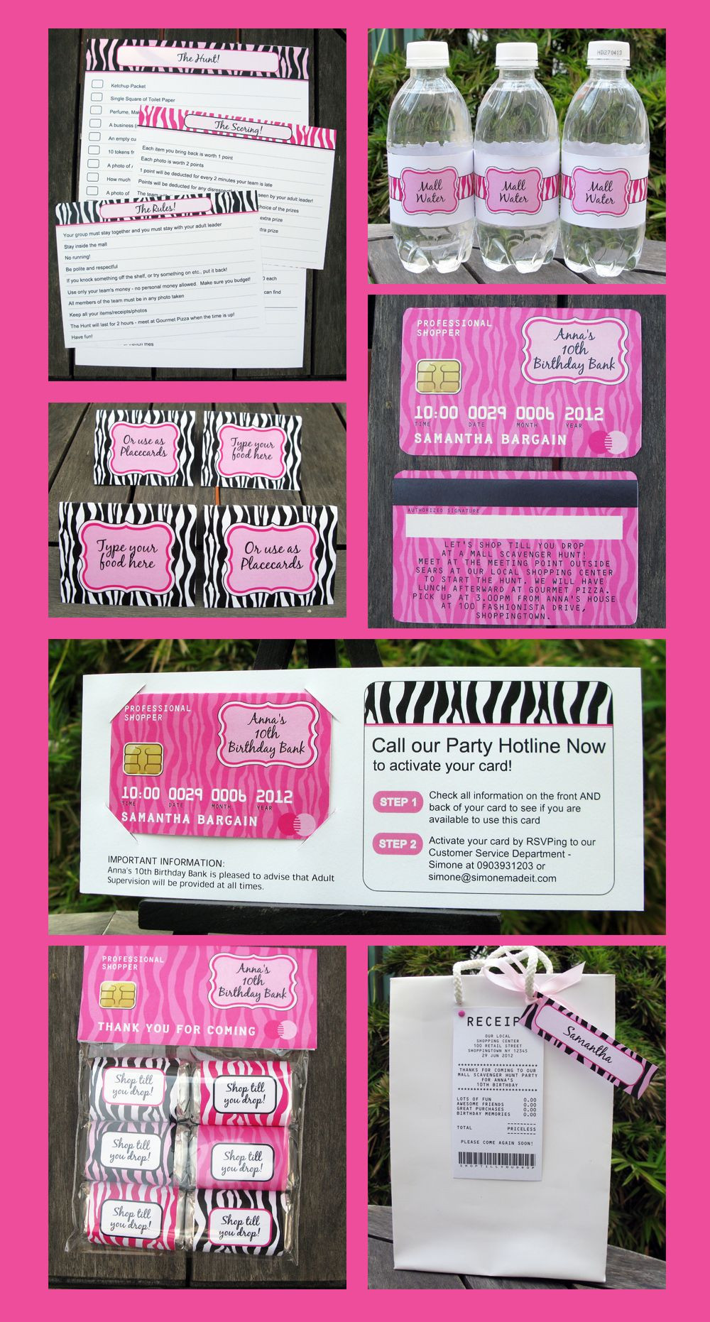 Scavenger Hunt Birthday Party Ideas
 Mall Scavenger Hunt Party Printables & Invitations – pink