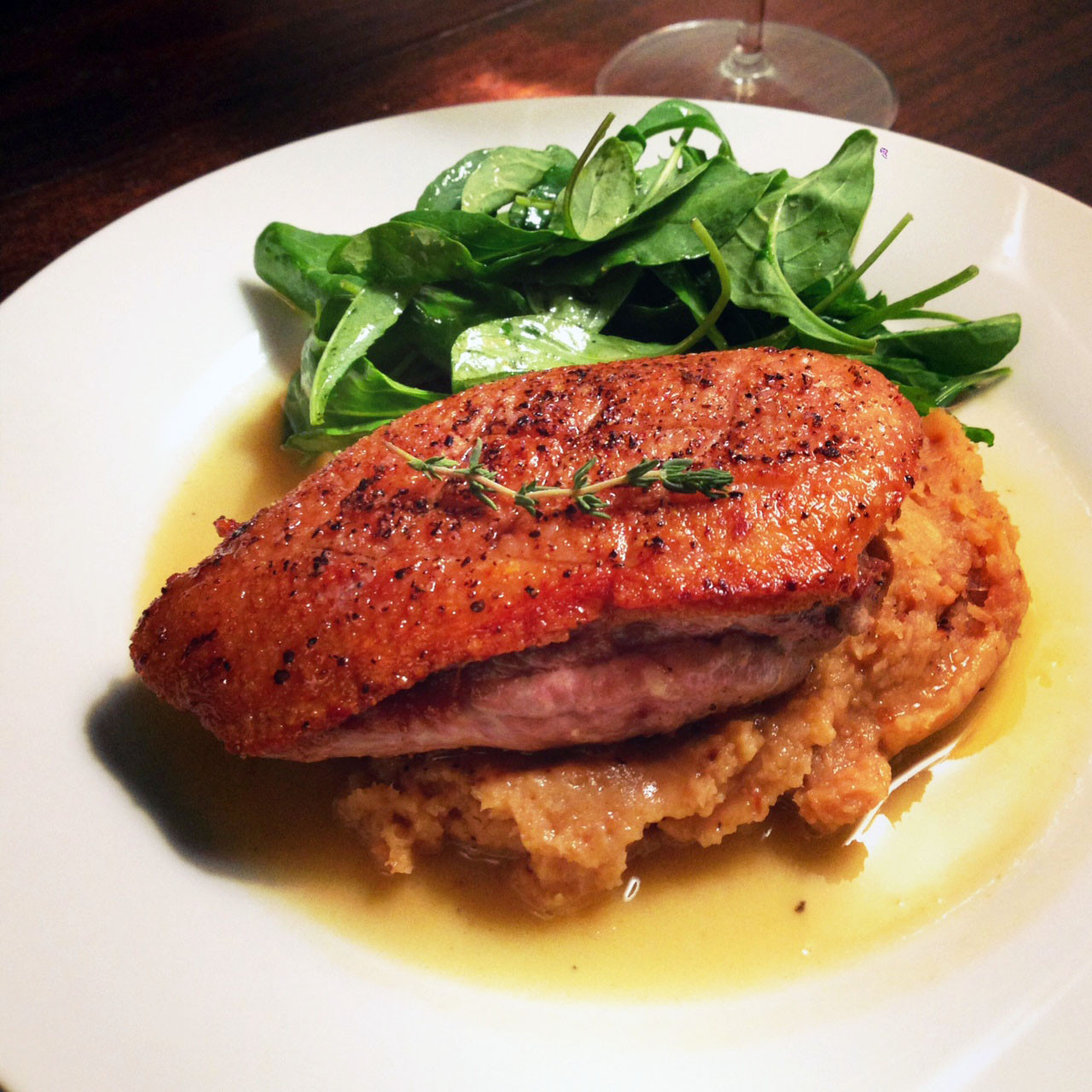 Seared Duck Breast Recipes
 Recipe Pan Seared Duck Breast with Parsnip Puree & Salad