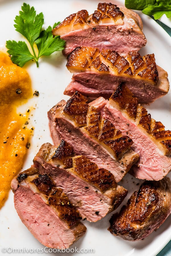 Seared Duck Breast Recipes
 Pan Seared Duck Breast with Persimmon Grapefruit Sauce