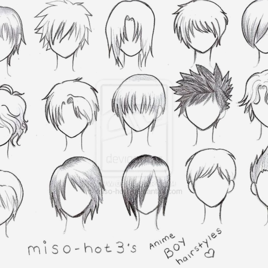 Short Anime Hairstyles
 Anime Guy Hairstyles Drawing at GetDrawings