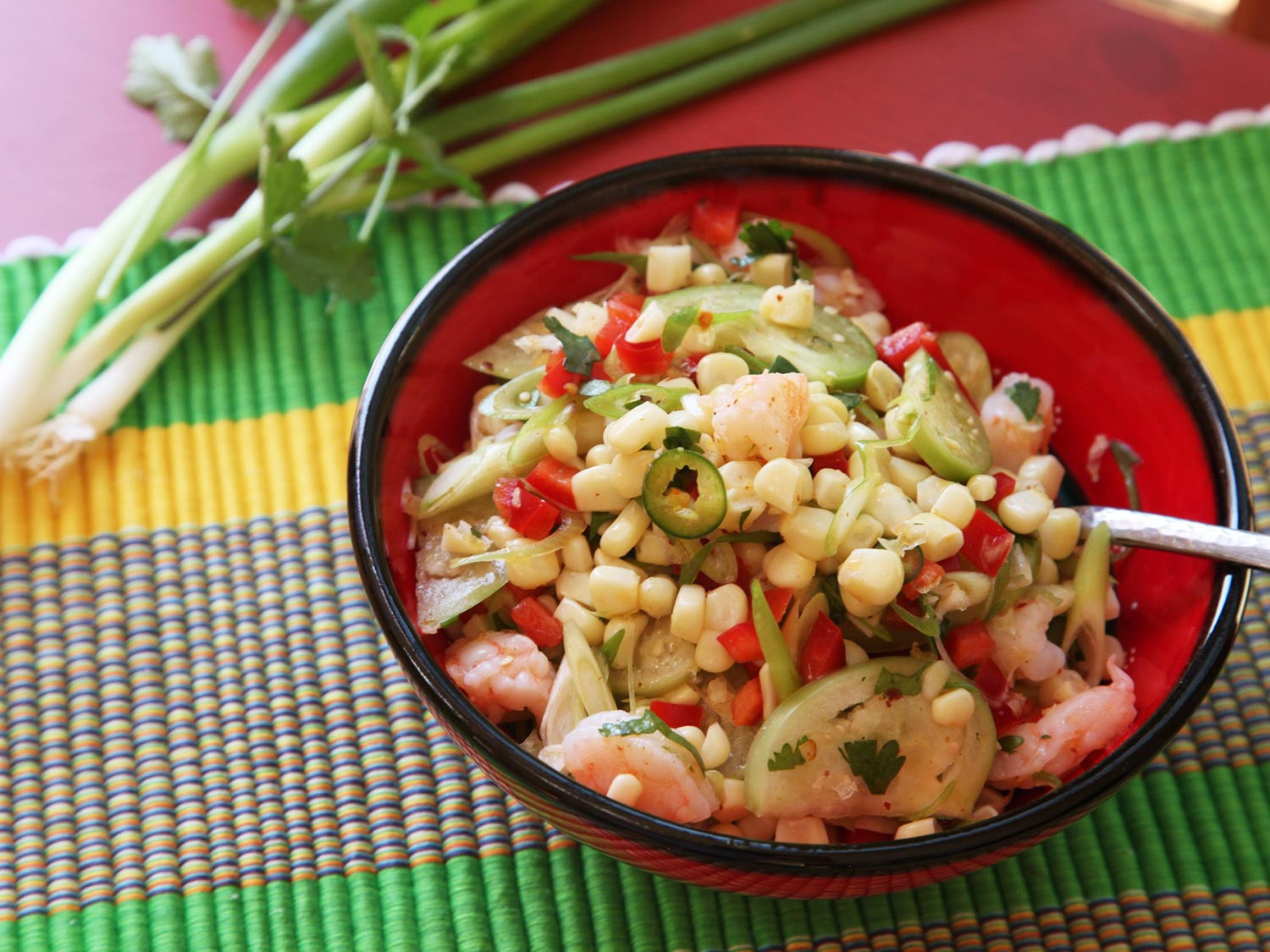 Shrimp And Corn Salad
 Quick and Easy Shrimp Corn and Tomatillo Salad Recipe