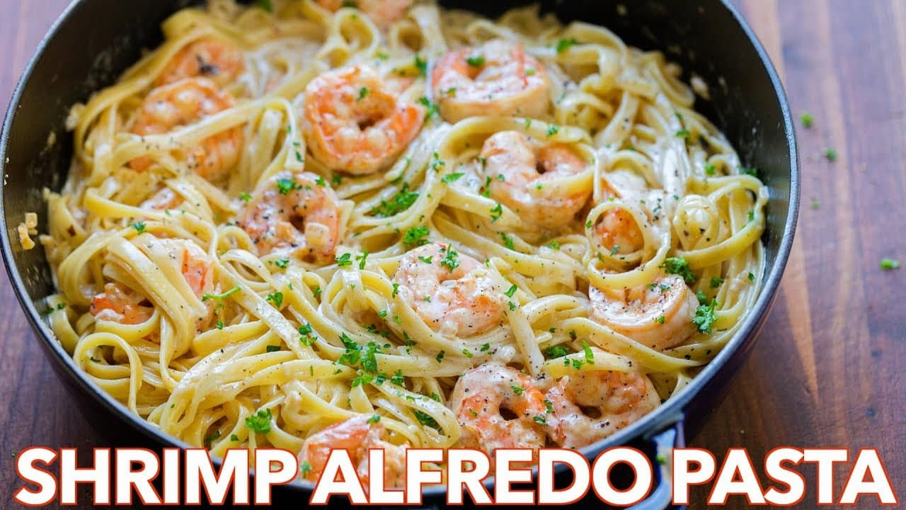 Shrimp Pasta With Alfredo Sauce
 Creamy Shrimp Pasta Recipe VIDEO NatashasKitchen