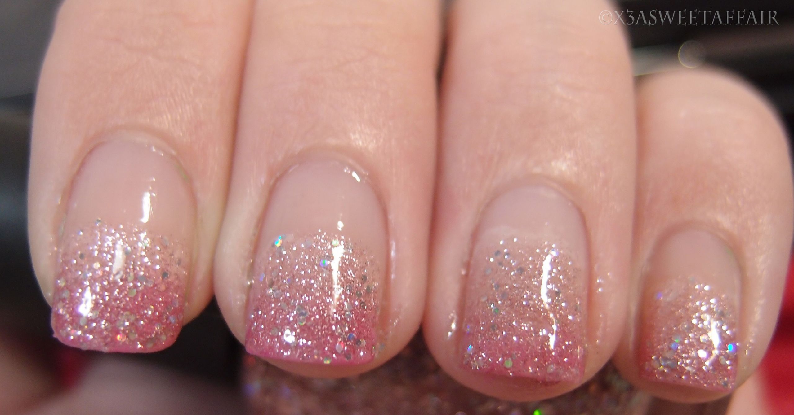 Silver Glitter Ombre Nails
 Ideas For Silver Pink Nails