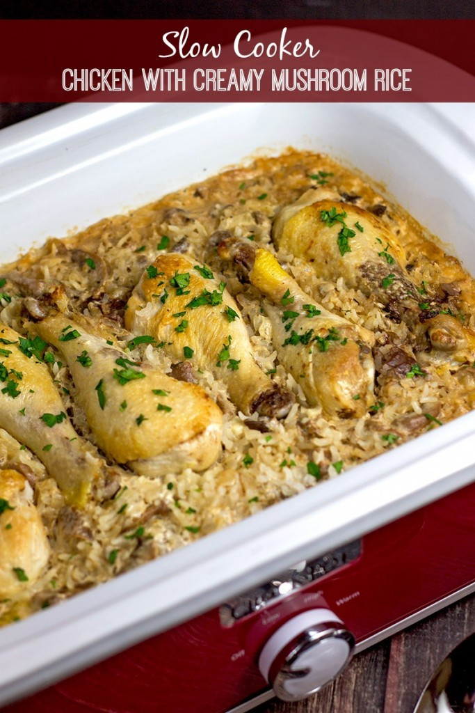 Slow Cooker Chicken Thighs Rice
 Slow Cooker Chicken with Creamy Mushroom Rice The