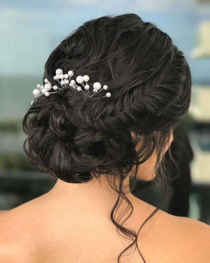 Soft Wedding Hairstyles
 Soft braided updo bridal hairstyle Get inspired by