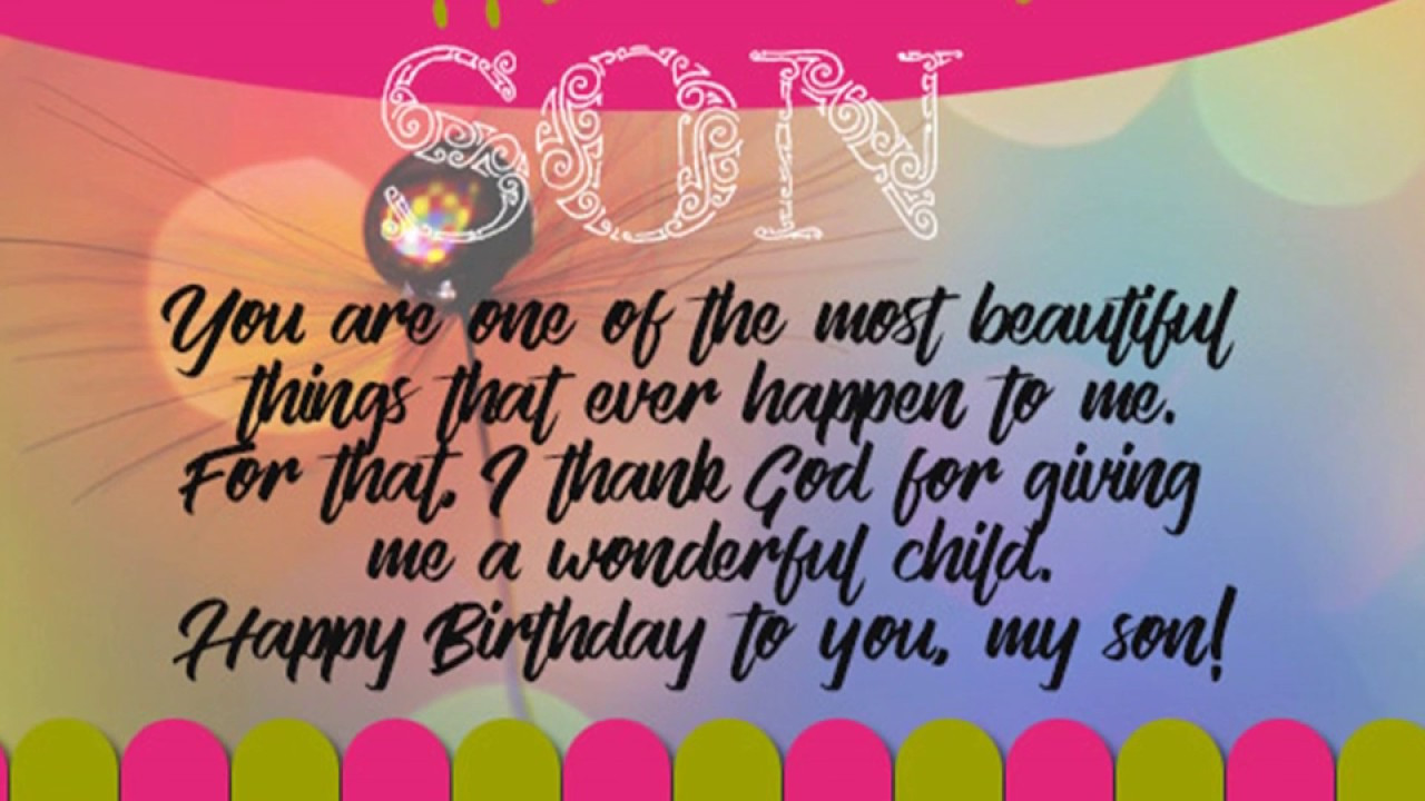 Son Birthday Quote
 Happy Birthday Quotes Wishes Greetings Sms Sayings