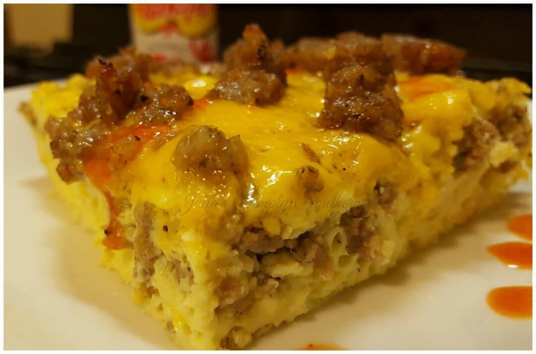 Southern Breakfast Casserole
 Sausage Egg and Cheese Breakfast Casserole Julias Simply