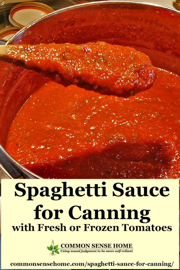 Spaghetti Sauce For Canning
 Spaghetti Sauce for Canning Made with Fresh or Frozen