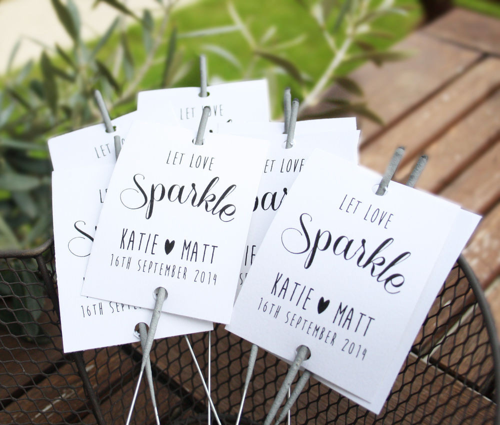 Sparklers As Wedding Favors
 10 x Sparkler Covers Ideal Wedding favours