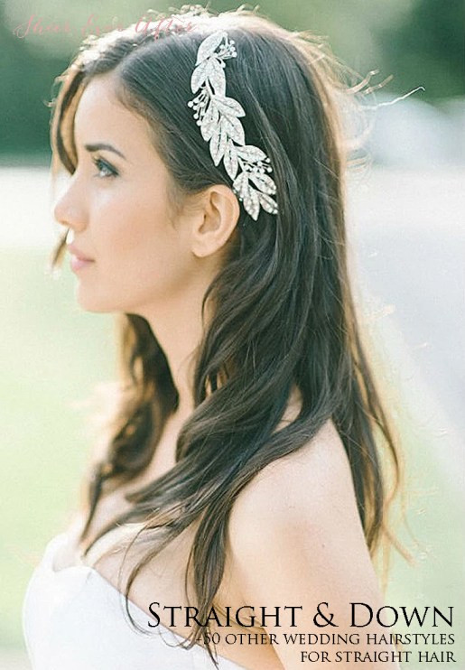 Straight Hairstyles For Weddings
 Straight Bridal Hairstyle Inspiration