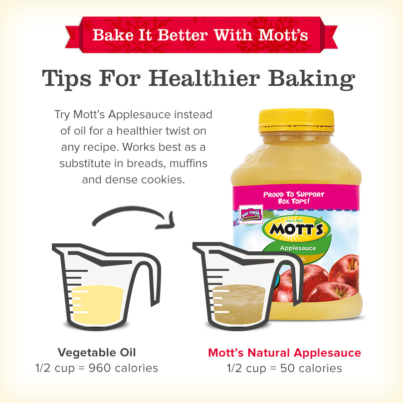 Substitute Applesauce For Oil
 Mott s on Twitter "Did you know you can substitute Mott’s