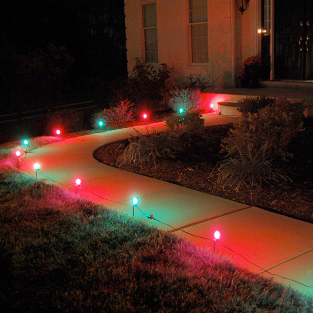 The Christmas Path
 Lumabase Red and Green Pathway Lights 10 Count