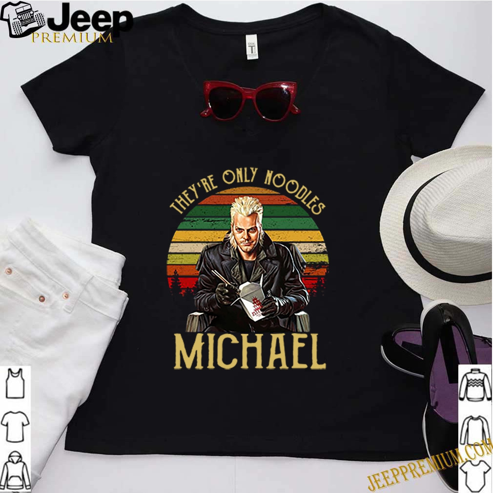 They'Re Only Noodles Michael
 They’re ly Noodles Michael Vintage Shirt Hoo V neck