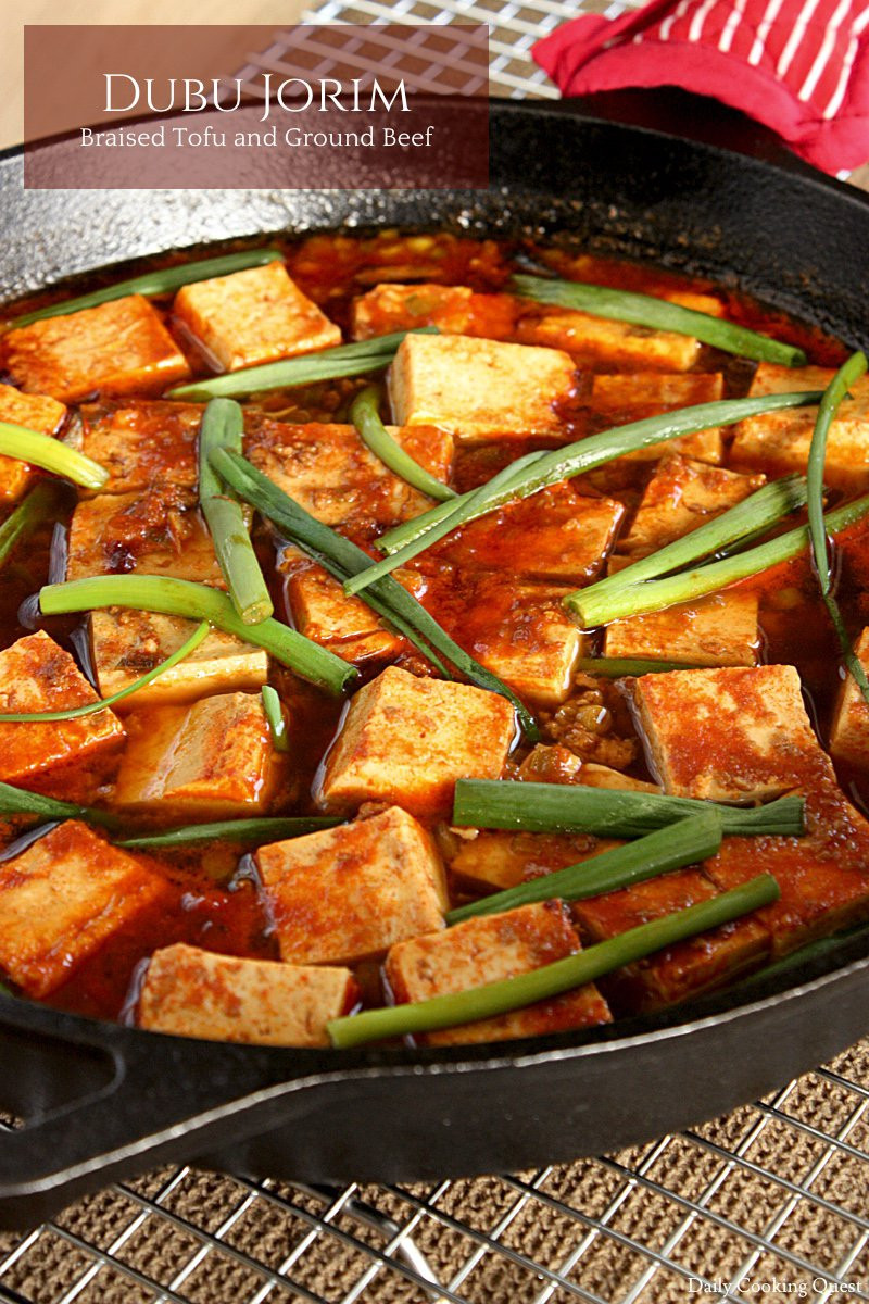 Tofu Ground Beef Recipe
 Dubu Jorim Braised Tofu and Ground Beef Recipe