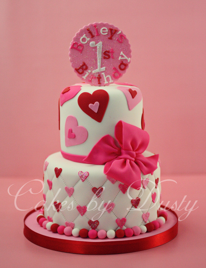 Valentine Birthday Cake
 Cakes by Dusty Bailey s 1st Birthday