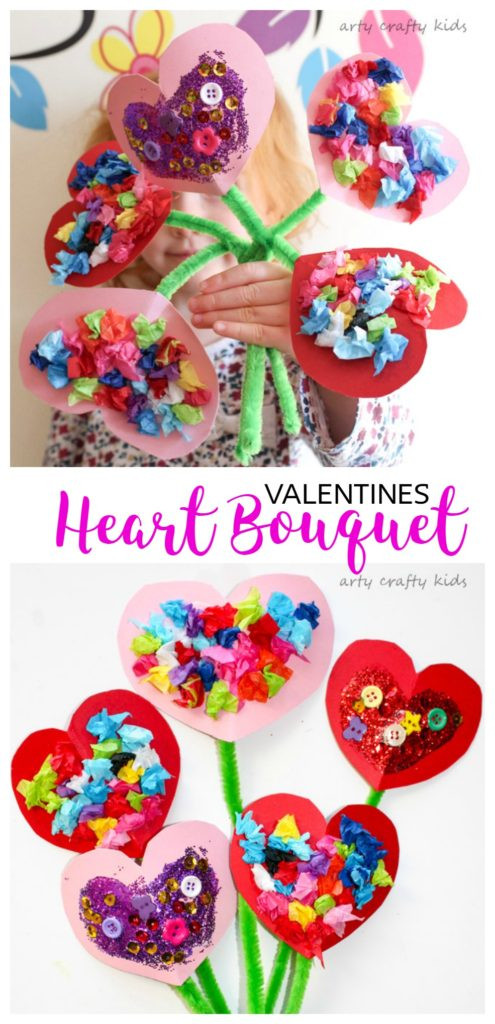 Valentine Gift Ideas For Kindergarten
 Toddler Valentines Heart Bouquet Arty Crafty Kids
