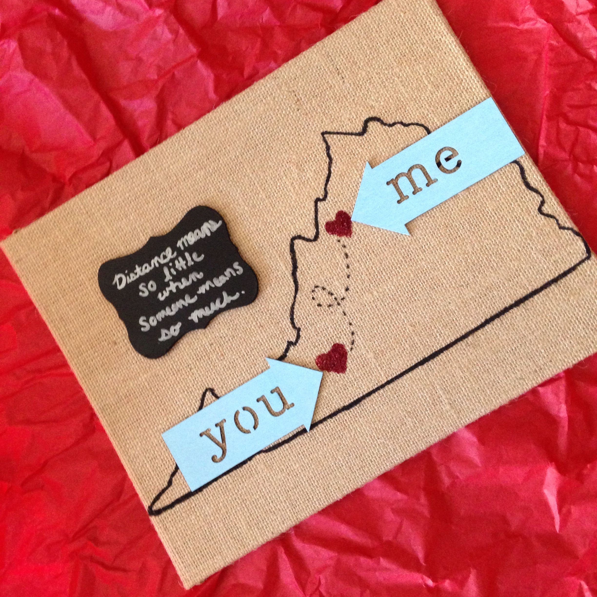 Valentine Gift Ideas For Long Distance Relationships
 I m in a long distance relationship & I made this for my