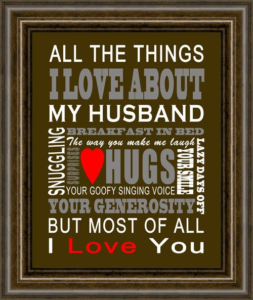 Valentines Gift Ideas For My Husband
 11x14" Personalized Valentines Day Gift Gifts for Him
