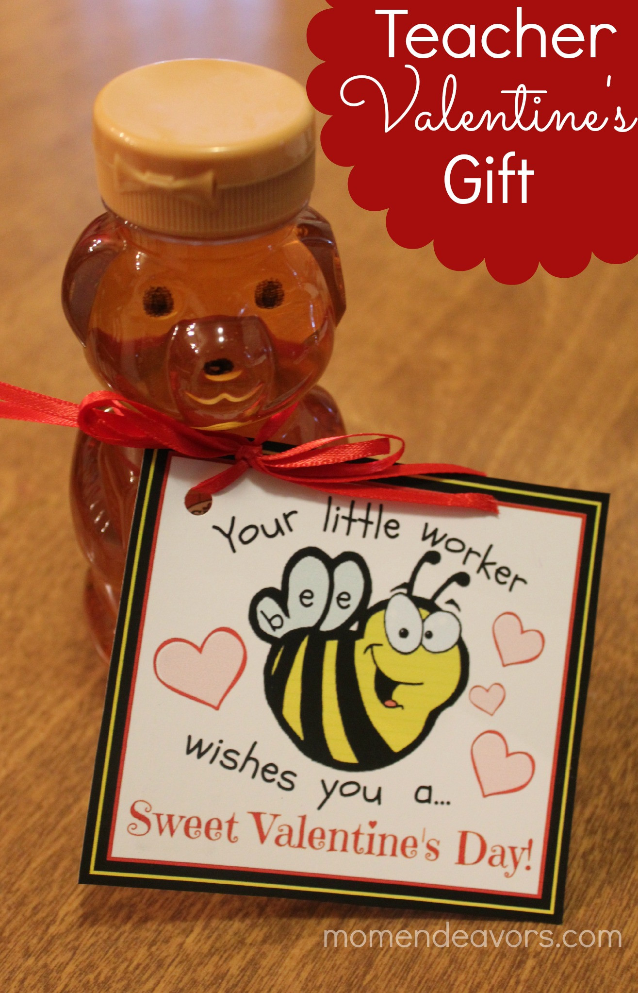 Valentines Gift Ideas For Teachers
 Bee themed Teacher Valentine’s Gift