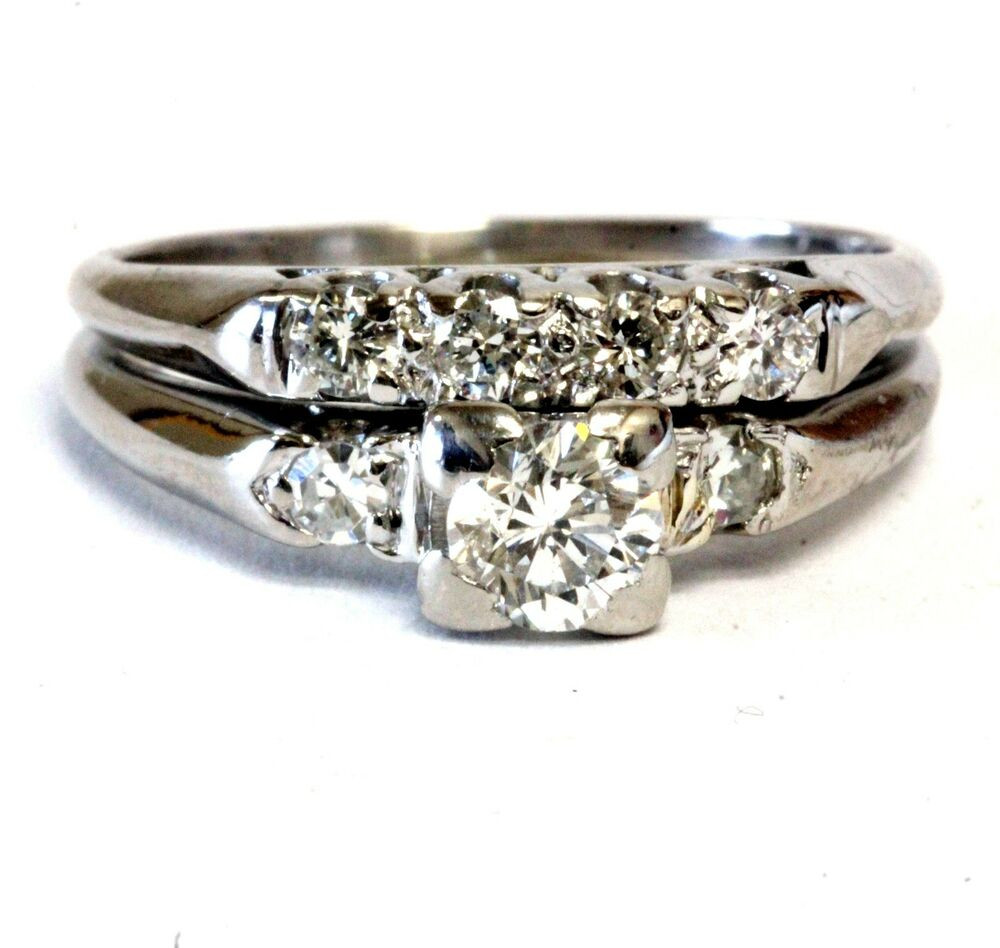 Vintage Wedding Ring Sets
 platinum 52ct round diamond engagement ring wedding band
