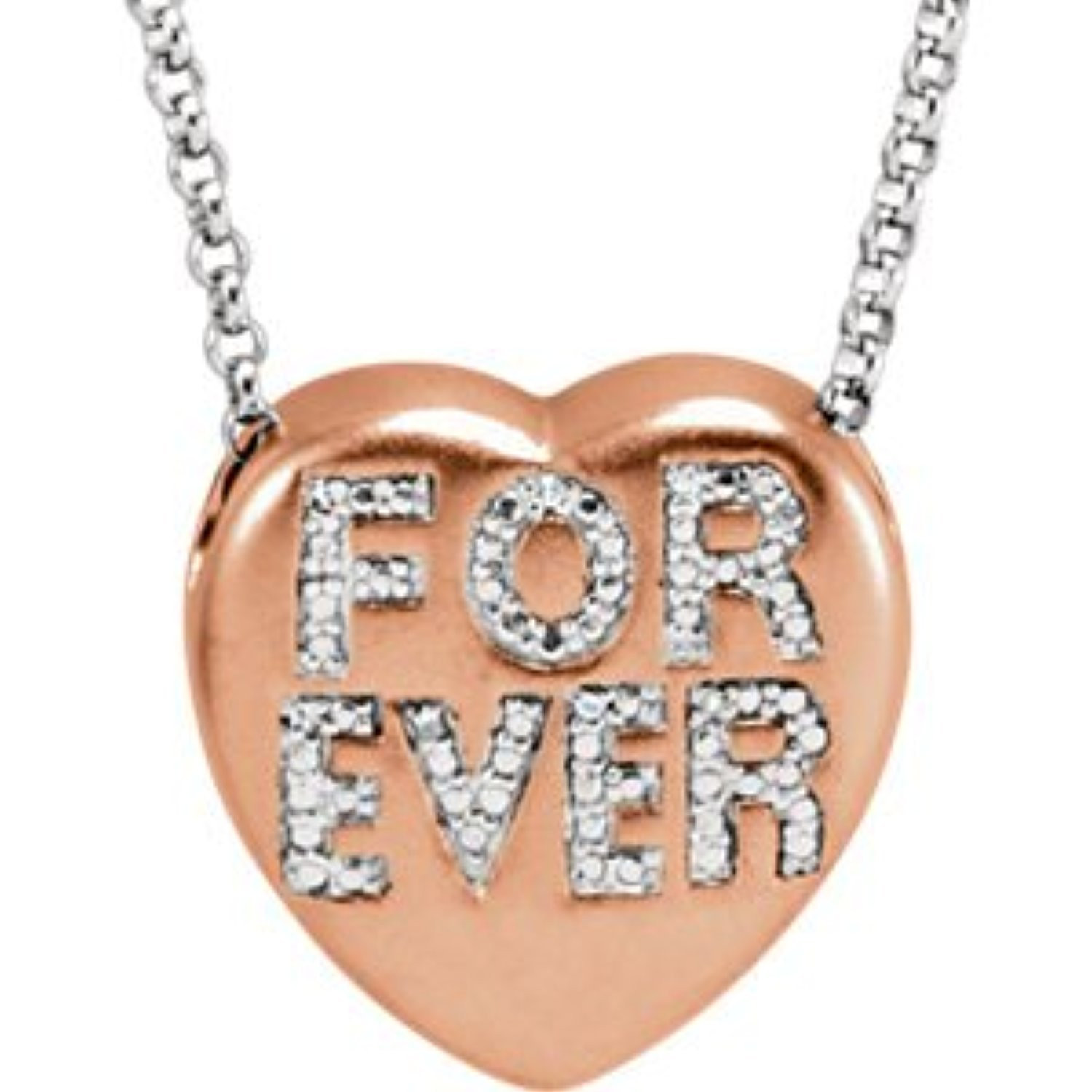 Walmart Heart Necklace
 Bedrock Jewelry 02 CTW Diamond Forever Heart Necklace