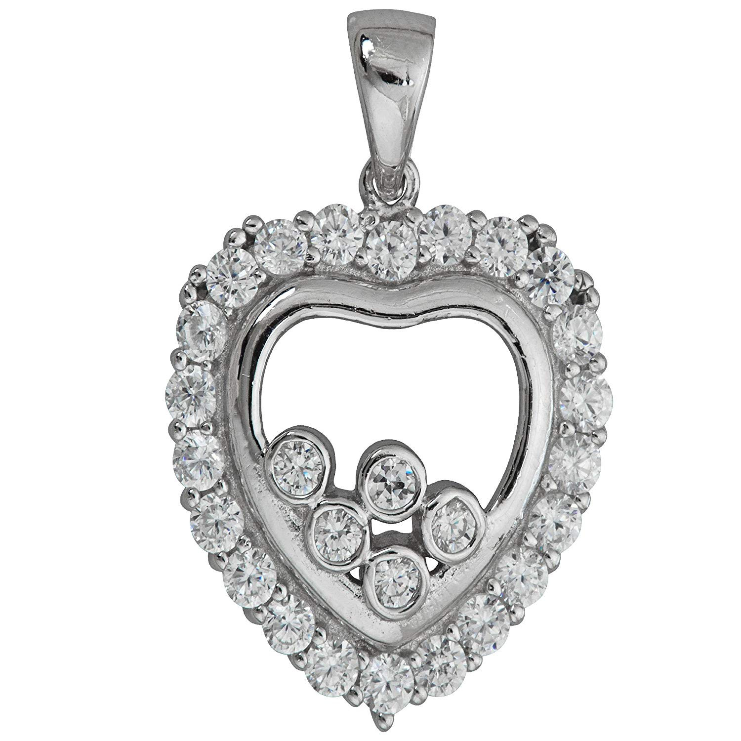 Walmart Heart Necklace
 Decadence Sterling Silver Heart Pendant Walmart