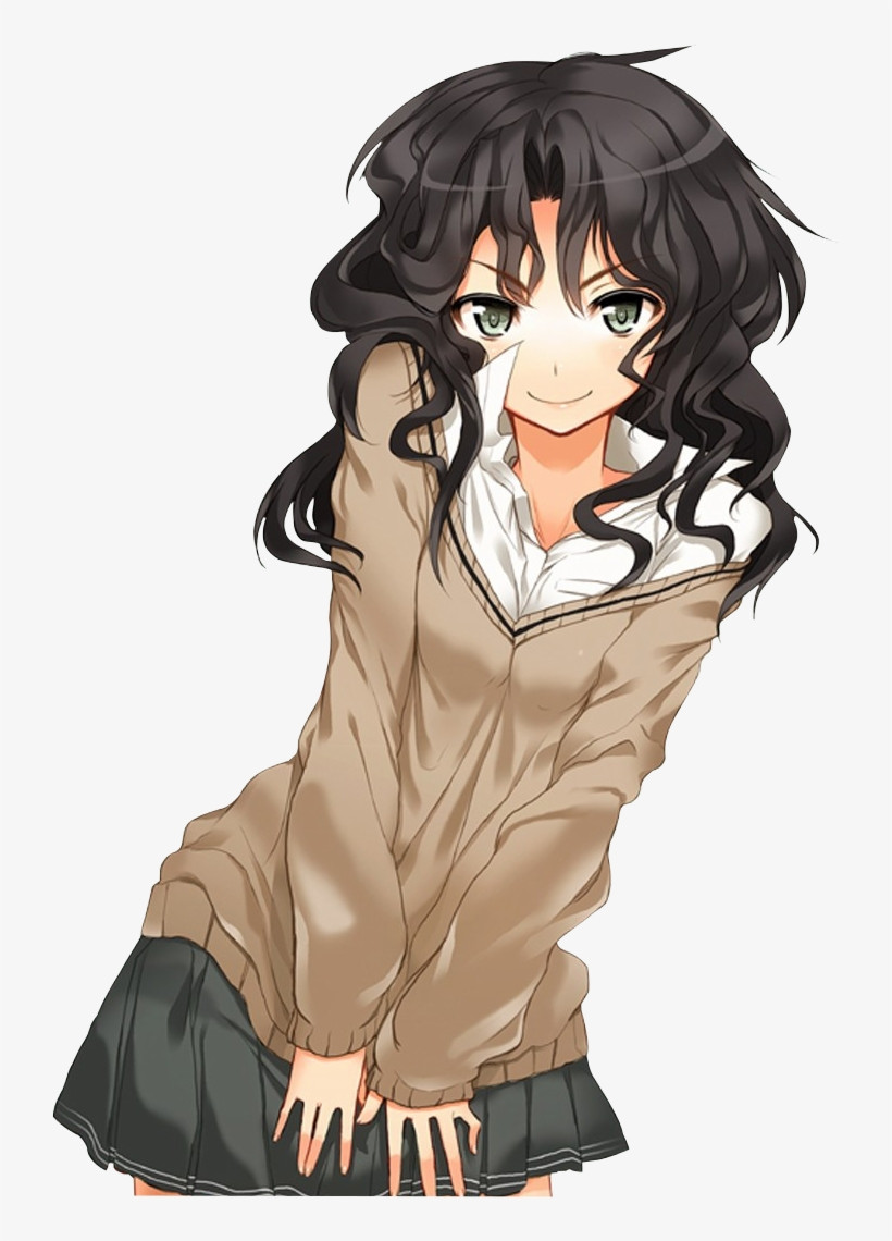 Wavy Anime Hairstyles
 Anime Girl Curly Hair Short