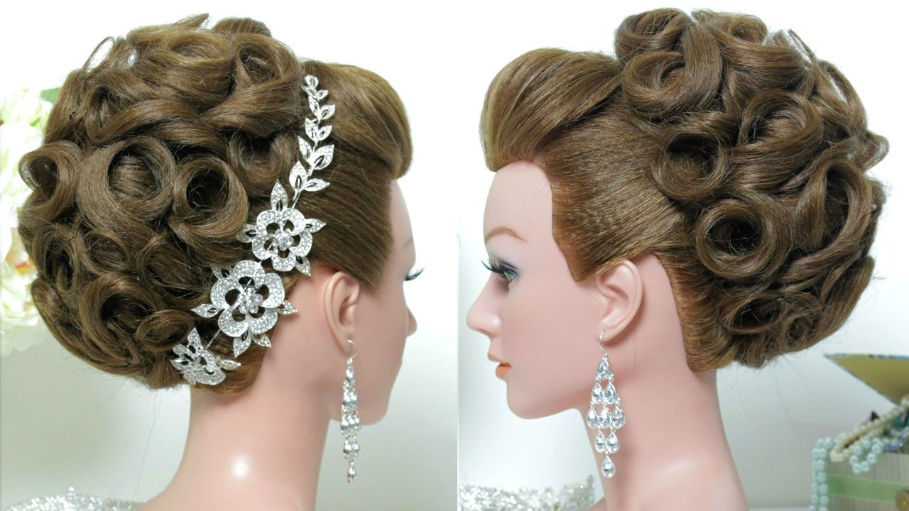 Wedding Bridal Hairstyles
 Bridal hairstyle Wedding updo for long hair tutorial