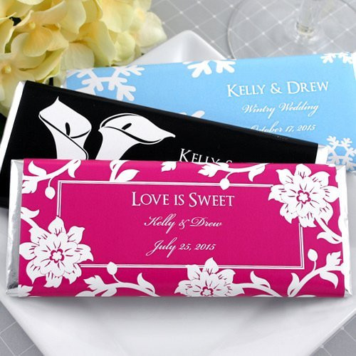 Wedding Chocolate Favors
 Personalized Wedding Chocolate Bar Favors Many Designs