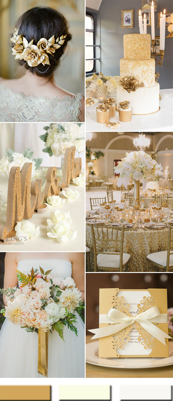 Wedding Color Themes
 2017 the Best Gold Wedding Colors bos Trends – Stylish
