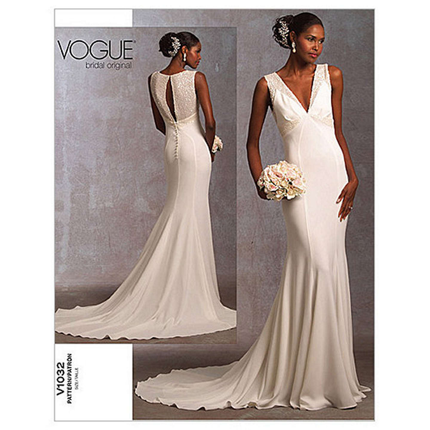 Wedding Dress Patterns To Sew
 Vogue Bridal Women s Gown Sewing Pattern 1032 at John Lewis