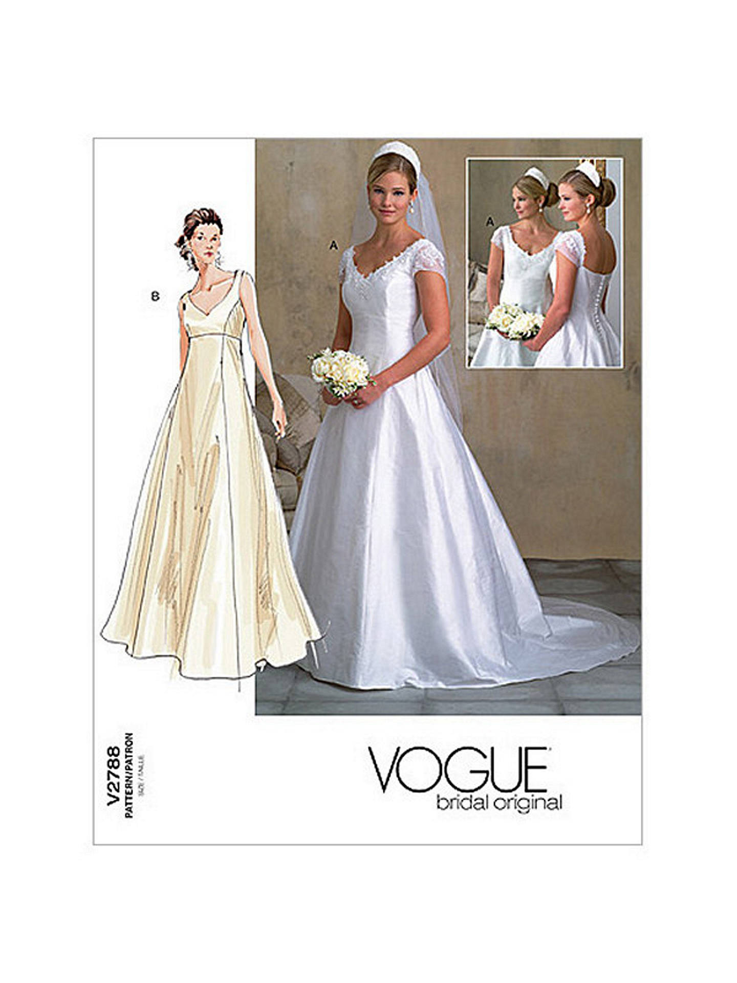 Wedding Dress Patterns To Sew
 Vogue Women s Bridal Gown Sewing Pattern 2788 at John