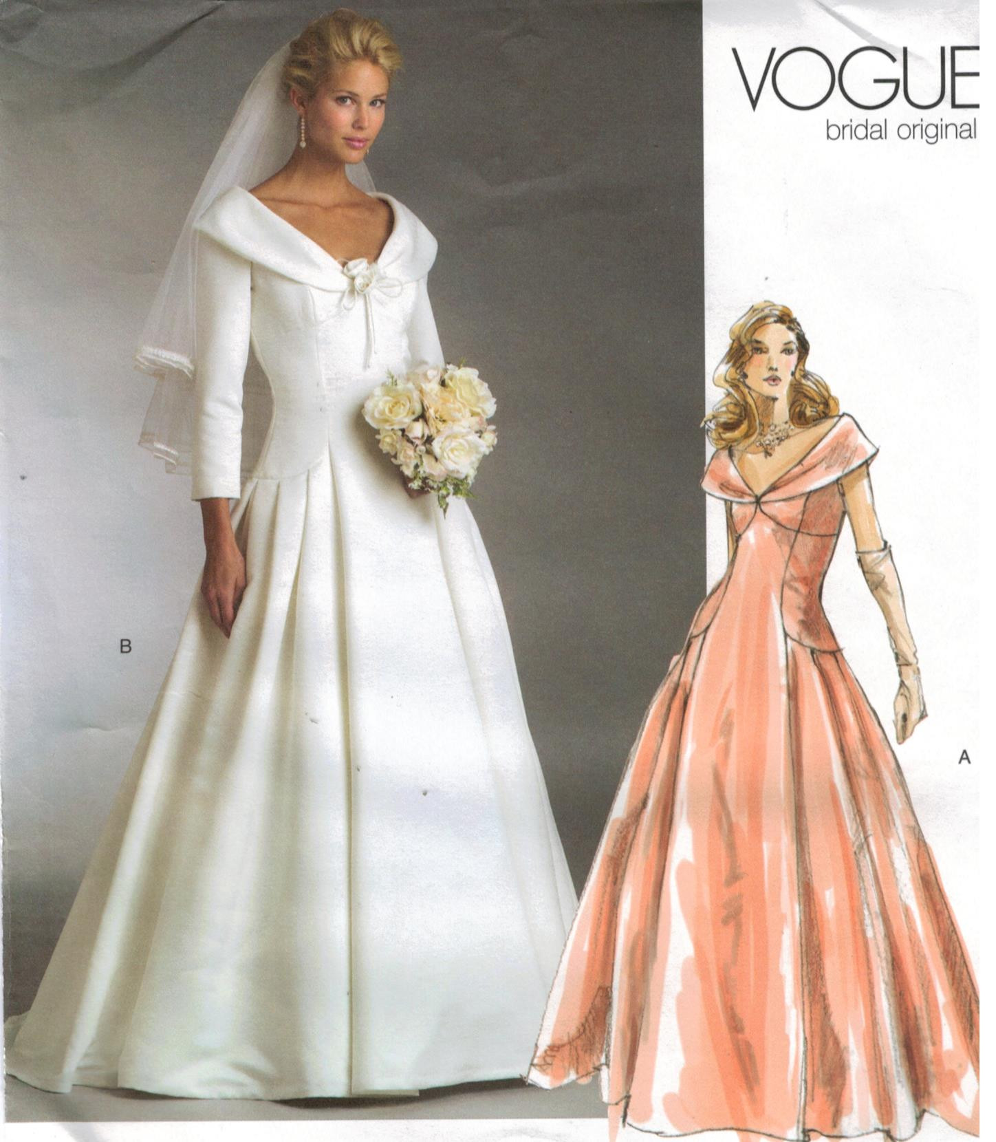 Wedding Dress Patterns To Sew
 Vogue Pattern 2944 Bridal Original Wedding Gown Bridesmaid