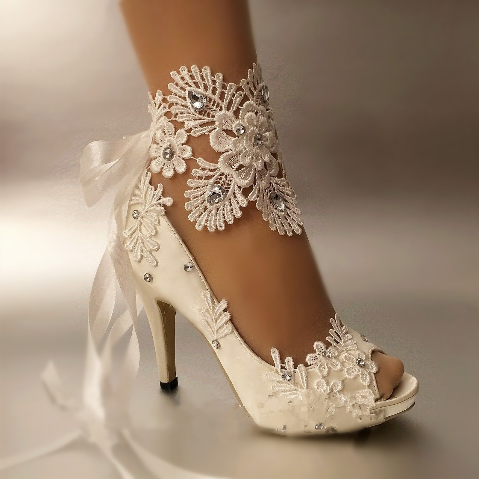 Wedding Shoes For Women
 Aliexpress Buy Dress Shoes Women Pumps Open toe lace