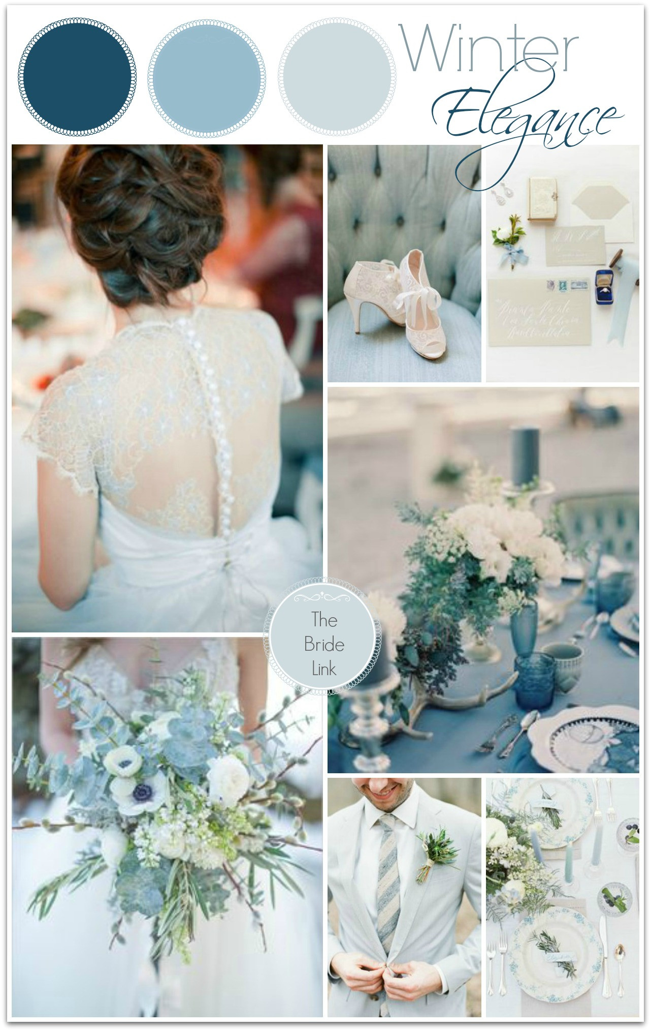 Wedding Theme Colors
 Blue Winter Wedding Color Ideas