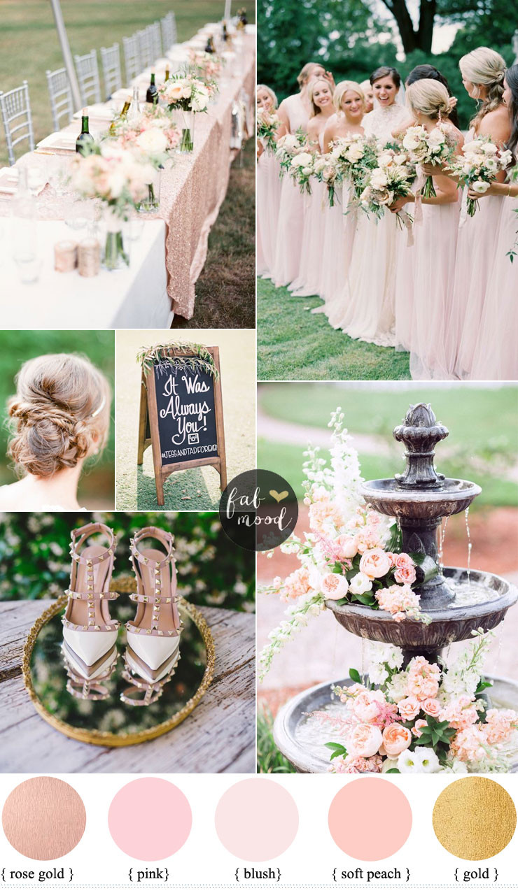 Wedding Theme Colors
 Blush wedding colour for garden wedding
