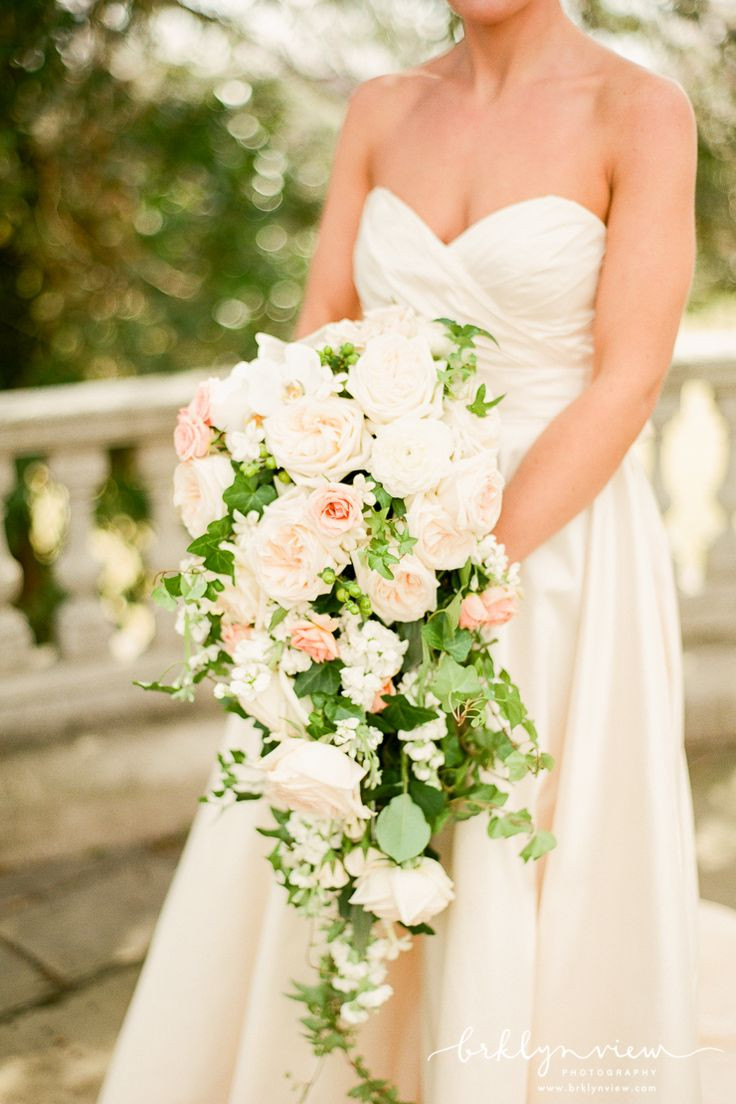 White Wedding Flowers
 Hot Wedding Trend Cascading Bouquets Pretty Happy Love