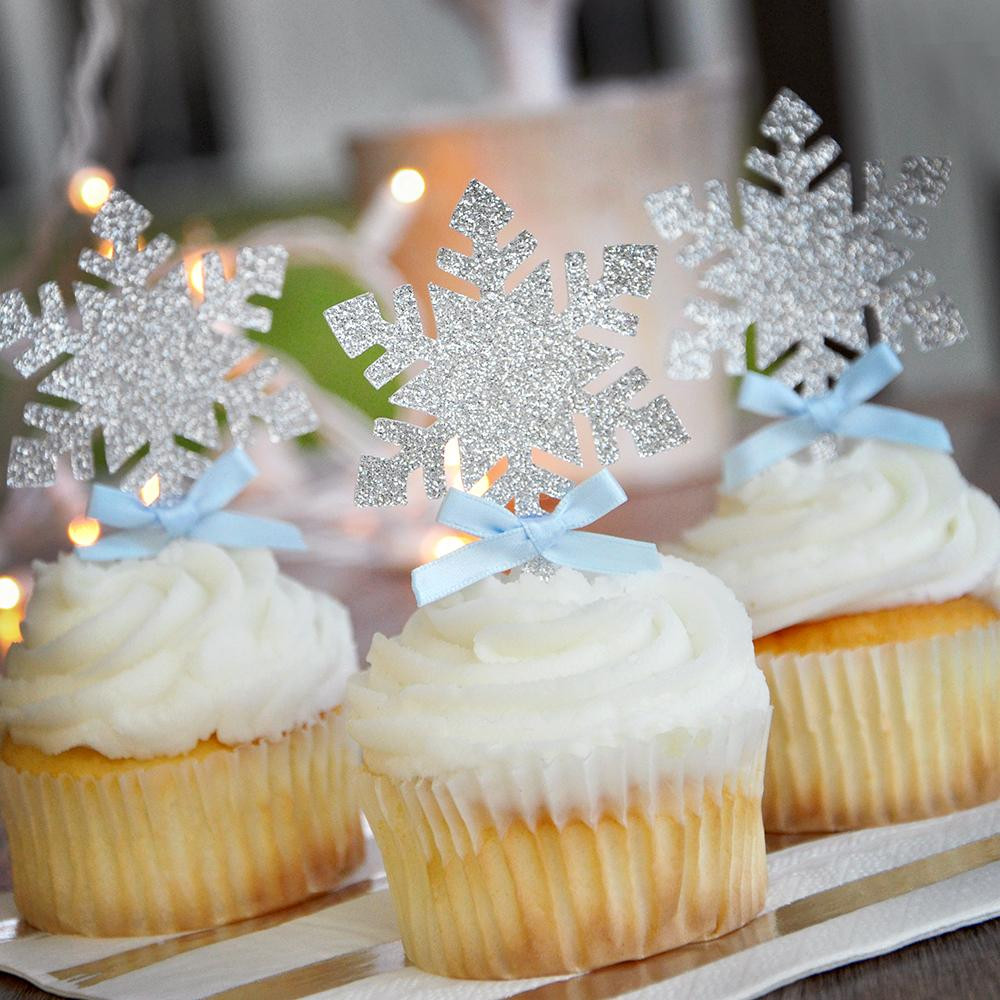 Winter Wonderland Cupcakes
 Snowflake Cupcake Toppers 12CT Ships in 1 3 Business Days