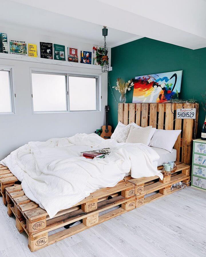 Wood Pallet Bed Frame DIY
 100 DIY Recycled Pallet Bed Frame Designs Easy Pallet Ideas