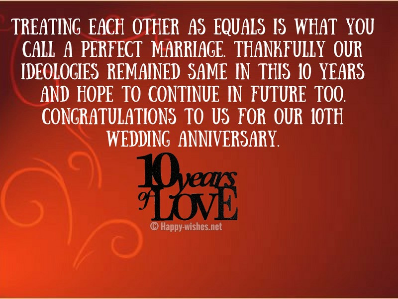 10 Year Wedding Anniversary Quotes
 10th Wedding Anniversary Wishes Quotes & Messages