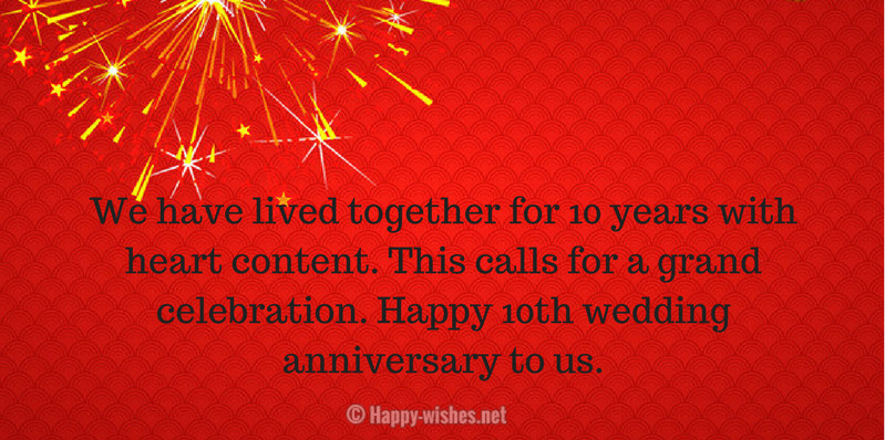 10 Year Wedding Anniversary Quotes
 10th Wedding Anniversary Wishes Quotes & Messages