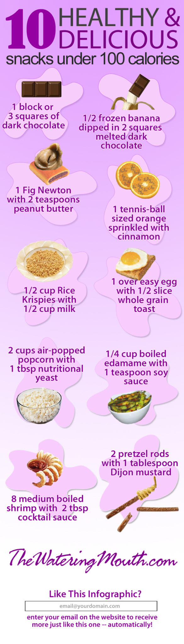 100 Calorie Snacks List
 10 Healthy Snacks Under 100 Calories [ infographic] The