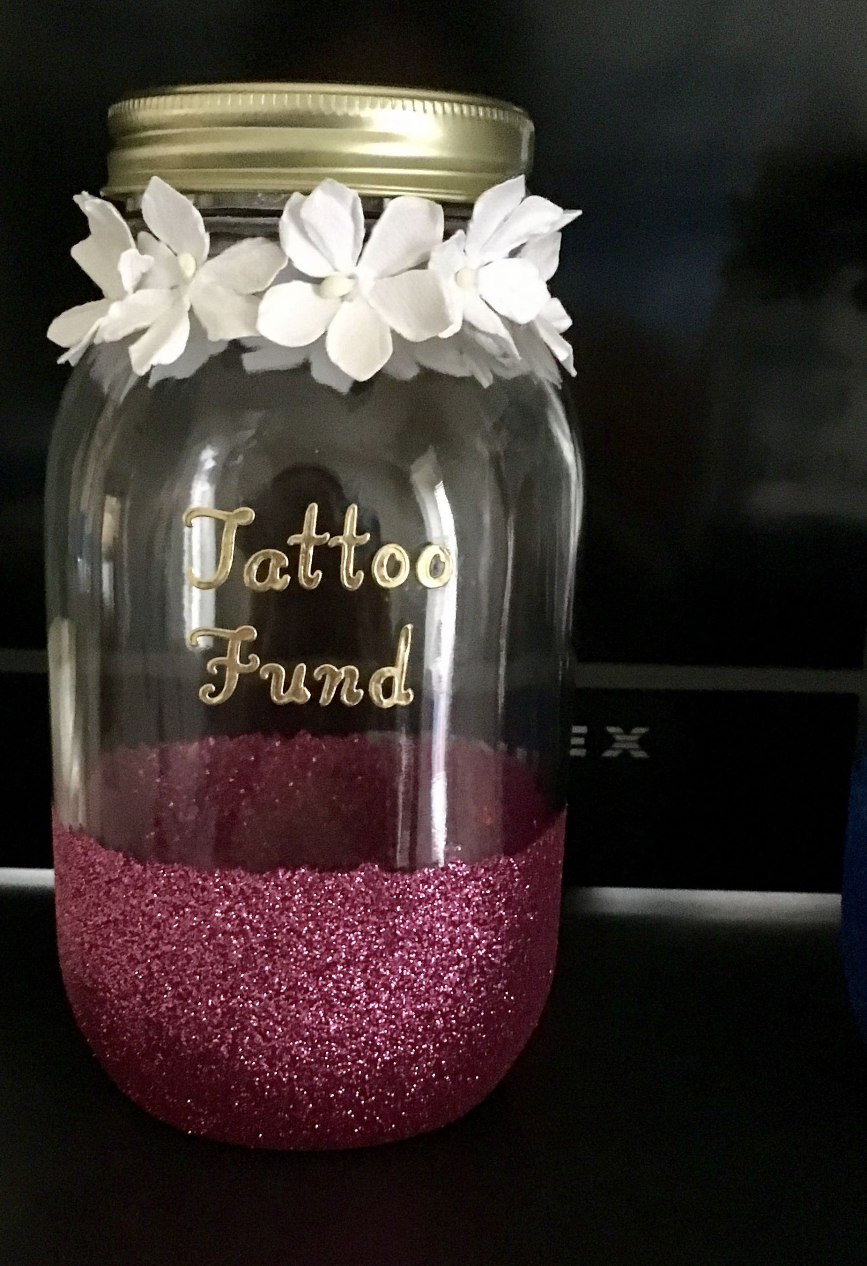 101 DIY Mason Jar Wedding Ideas
 Tattoo fund jar for Mother s Day With images